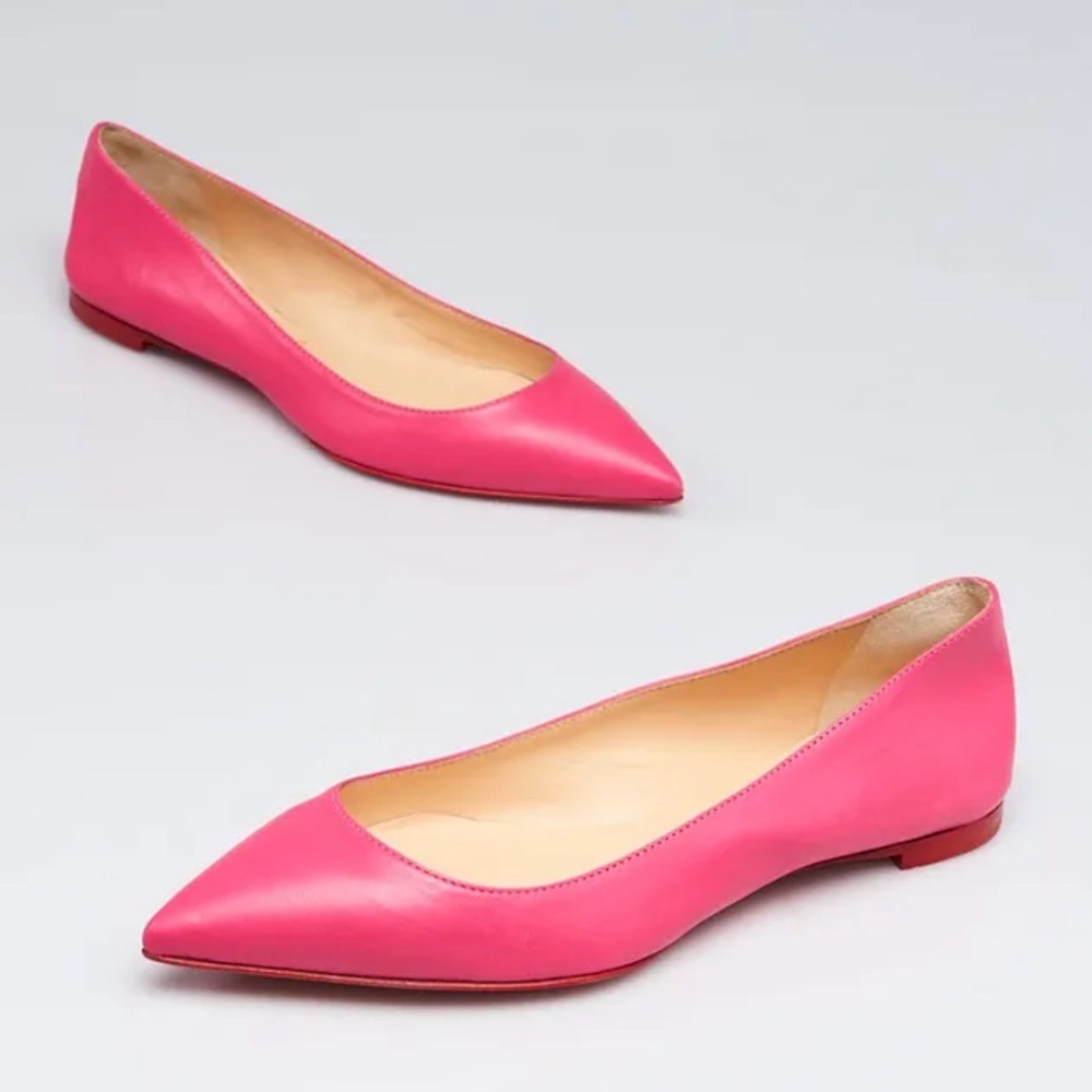 Christian Louboutin Vibrant Pink Flats